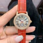 Cartier fashion watches for Women - Gold Diamond Case
